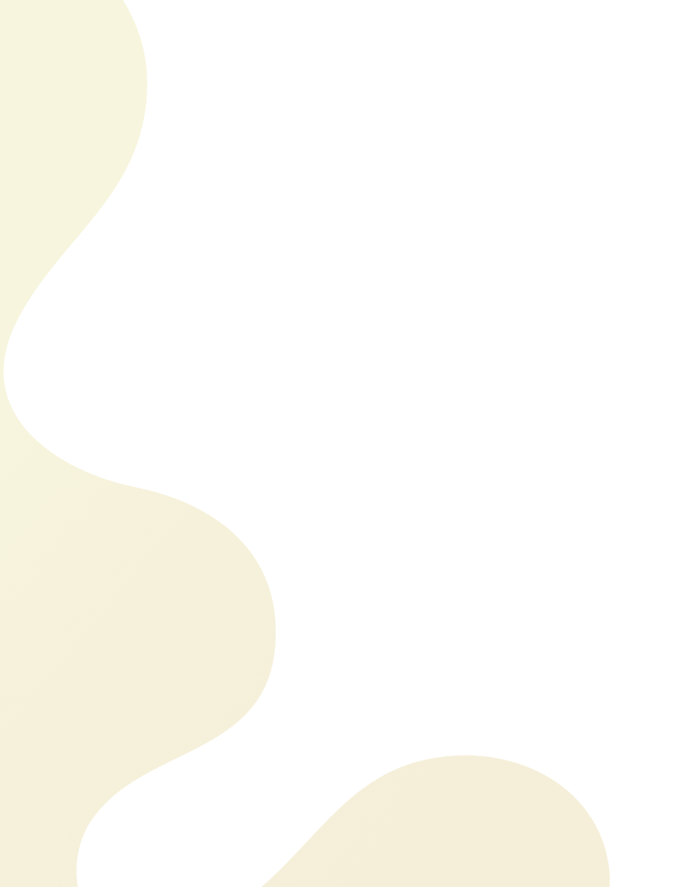 Abstract background with off-white and pale yellow wavy shapes on the left, creating an organic, fluid border—perfect for a vet clinic or veterinarian-themed design—contrasting against the plain white space on the right.