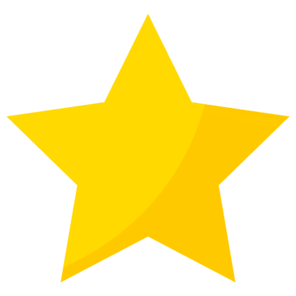 A simple, bright yellow five-pointed star with a slight gradient, displayed on a light gray background—perfect for celebrating your favorite veterinarian or honoring an outstanding vet.
