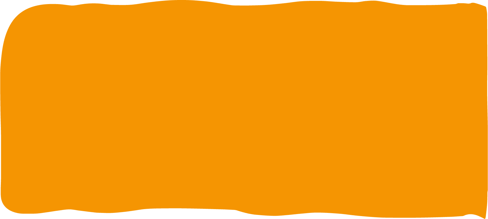 A rectangular, orange shape with wavy, uneven edges on a white background, reminiscent of a playful veterinarian office sign.